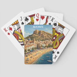 Vintage Alicante Spain Vacation Travel Poker Cards