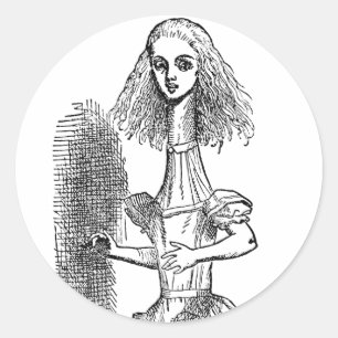 Vintage Alice Adventures in Wonderland by Tenniel Classic Round Sticker