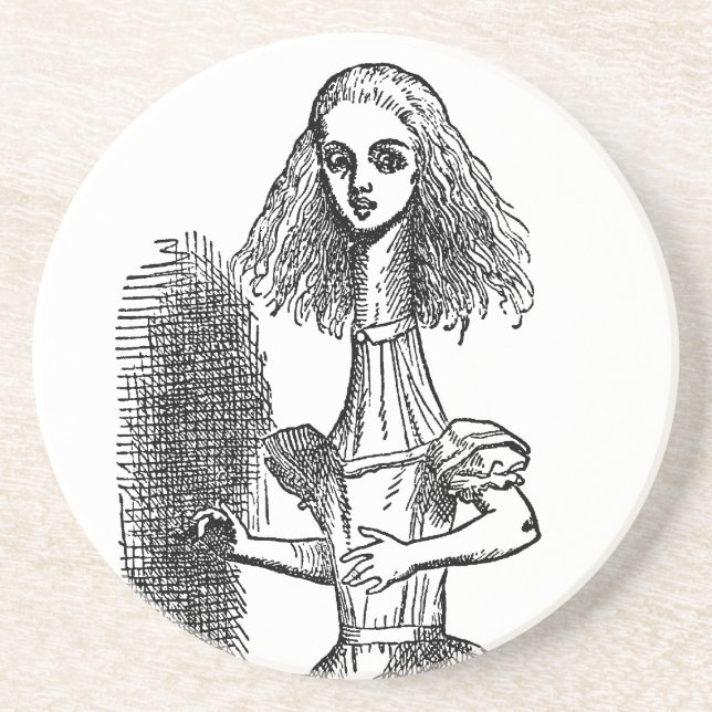 Vintage Alice Adventures in Wonderland by Tenniel Coaster (Front)