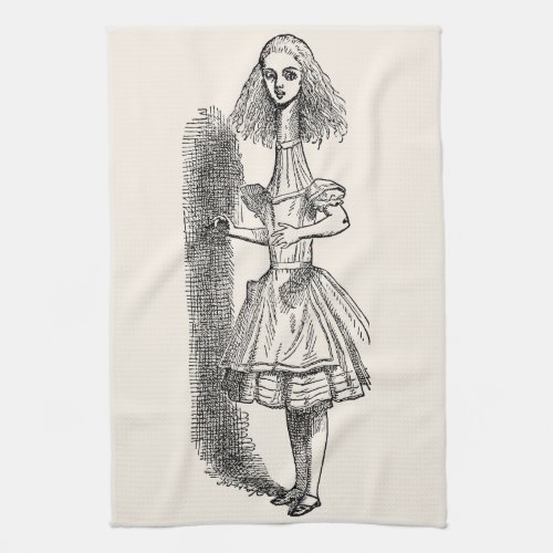 Vintage Alice Adventures in Wonderland by Tenniel Kitchen Towel