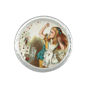Vintage Alice Attacked By Cards Ring