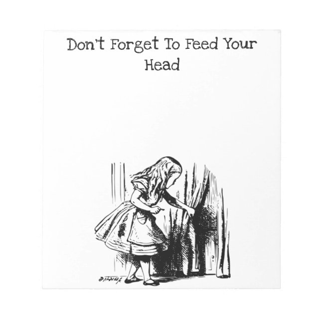 Vintage Alice Feed Your Head Notepad (Front)