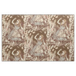 Vintage Alice Flying Cards Sepia Fabric