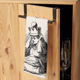 Vintage Alice in Wonderland, Alice as the Queen Kitchen Towel