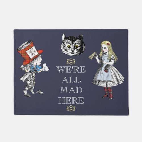 Vintage Alice in Wonderland Art Doormat