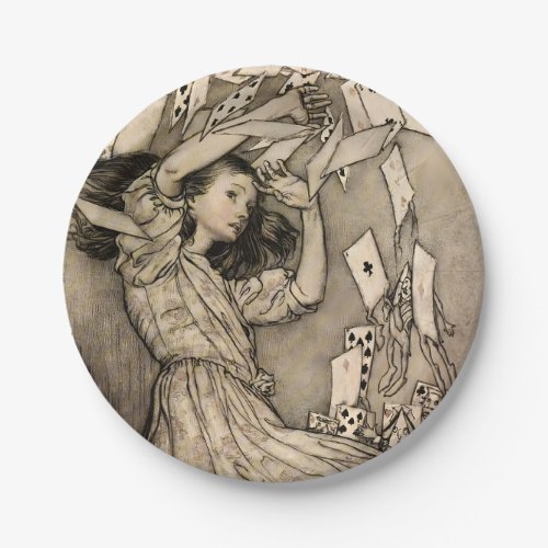 Vintage Alice in Wonderland Arthur Rackham Art Paper Plates