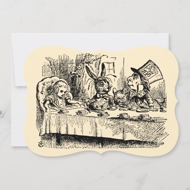 Vintage Alice in Wonderland Baby Shower Invitation (Front)