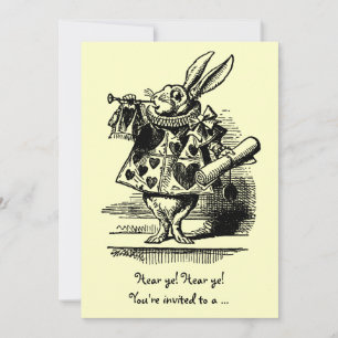 Vintage Alice in Wonderland Baby Shower Invitation