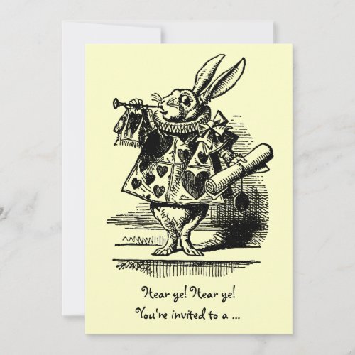 Vintage Alice in Wonderland Baby Shower Invitation