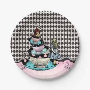 Vintage Alice in Wonderland Baby Shower Paper Plates