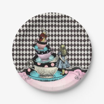 Vintage Alice In Wonderland Baby Shower Paper Plates by The_Vintage_Boutique at Zazzle