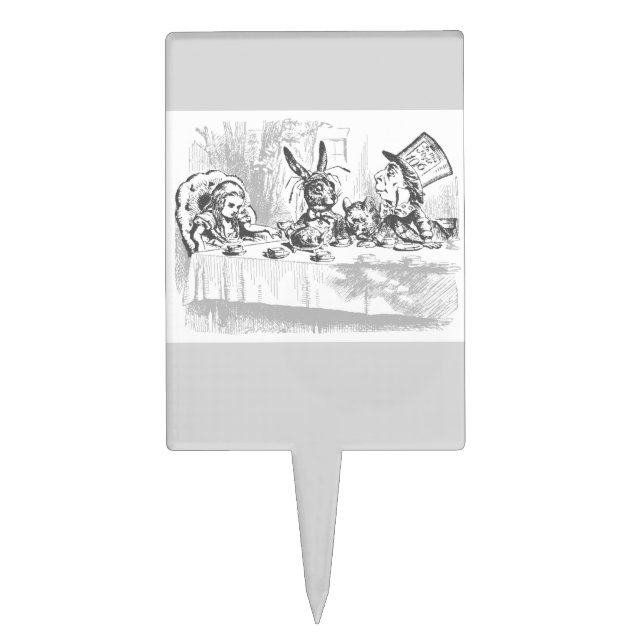 Vintage Alice in Wonderland Birthday Cakepick (Front)