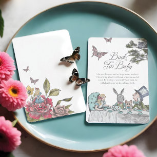 Vintage Alice in Wonderland   Books For Baby Enclo Invitation