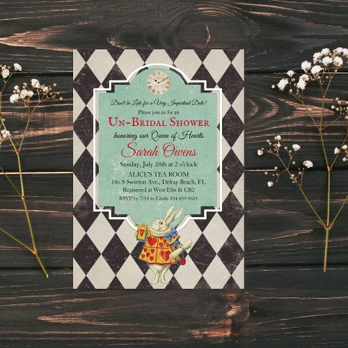 Vintage Alice in Wonderland Bridal Shower  Invitation