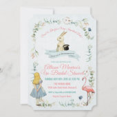 Vintage Alice in Wonderland Bridal Shower Invitation (Front)