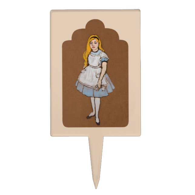 VINTAGE ALICE IN WONDERLAND ~ CAKE TOPPER (Front)