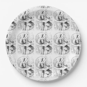 Vintage Alice in Wonderland Caterpillar Paper Plates