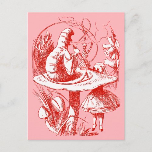 Vintage Alice in Wonderland Centipede Postcard