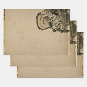 Vintage Alice in Wonderland Chair Wrapping Paper Sheets