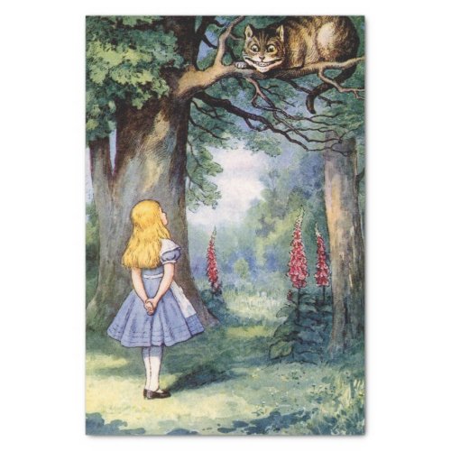 Vintage Alice in Wonderland Cheshire Cat Decoupage Tissue Paper