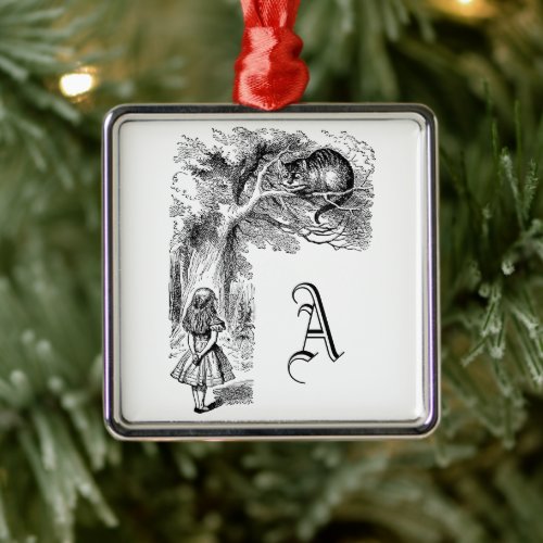 Vintage Alice in Wonderland, Cheshire Cat Metal Ornament