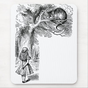 Vintage Alice in Wonderland, Cheshire Cat Mouse Pad