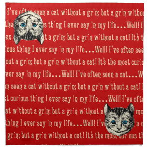 Vintage Alice in Wonderland Cloth Napkin