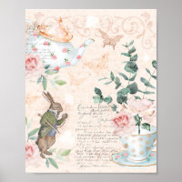 Vintage Alice In Wonderland Collage Decoupage