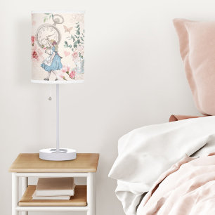 Vintage Alice In Wonderland Collage Decoupage Table Lamp