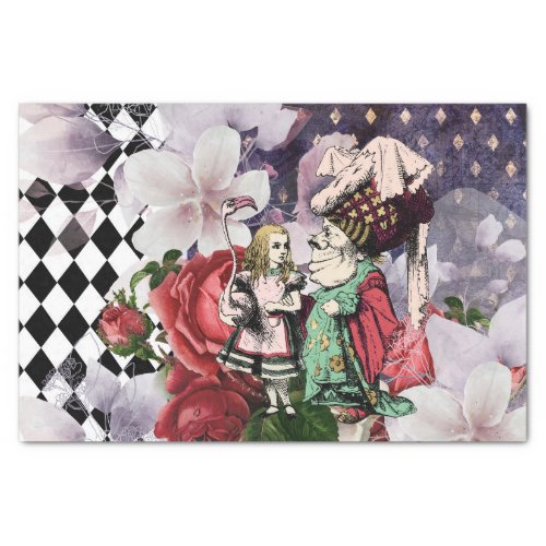 Vintage Alice in Wonderland Decoupage Queen  Tissue Paper