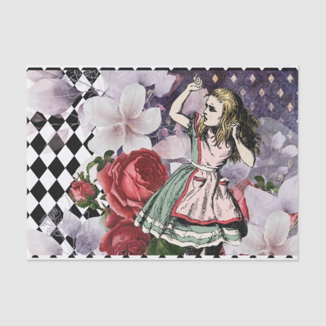Vintage Alice in Wonderland Decoupage  Tissue Paper (Front)