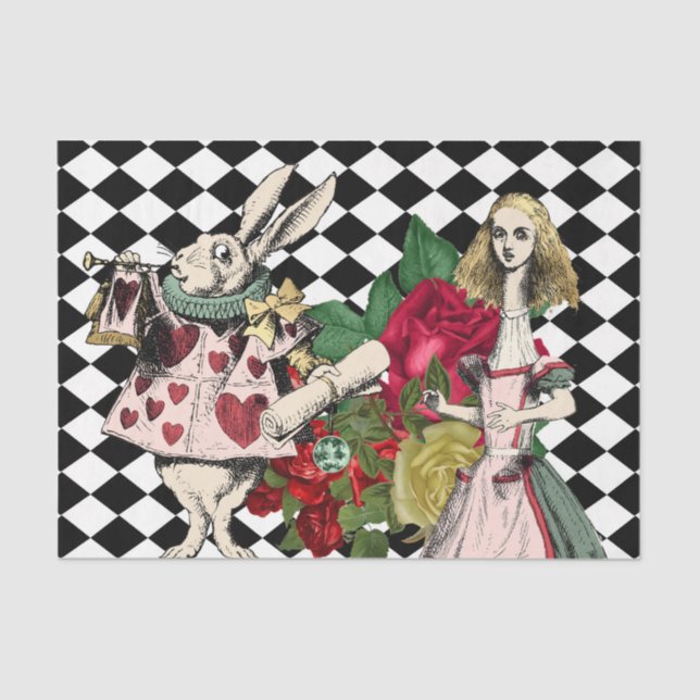 Vintage Alice in Wonderland Decoupage  Tissue Paper (Front)