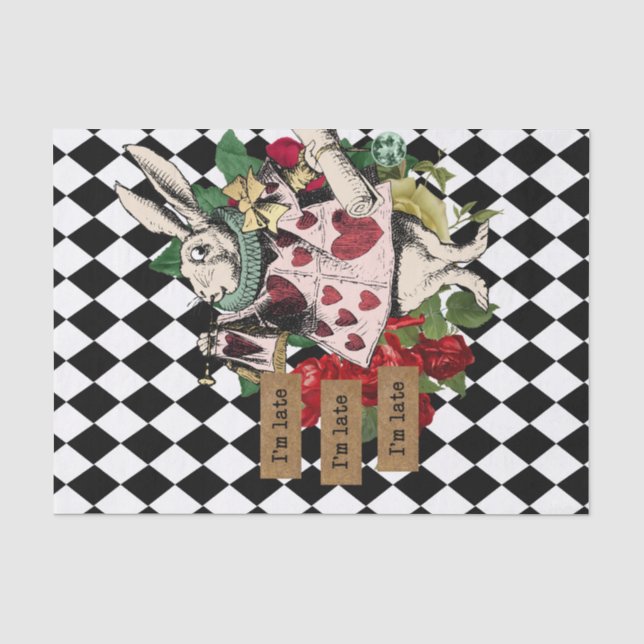 Vintage Alice in Wonderland Decoupage Tissue Paper (Front)