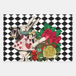 Vintage Alice in Wonderland Decoupage Wrapping Paper Sheets