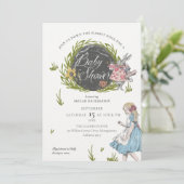 Vintage Alice In Wonderland | Down the Rabbit Hole Invitation (Standing Front)