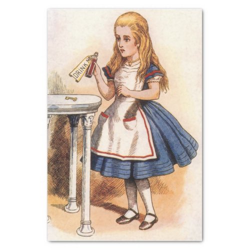Vintage Alice in Wonderland Drink Me Decoupage  Tissue Paper