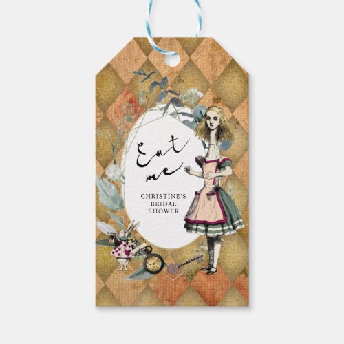 Vintage Alice in Wonderland Eat Me Favor Gift Tags