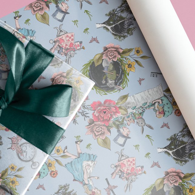 Vintage Alice in Wonderland Fairytale Storybook Wrapping Paper (Creator Uploaded)