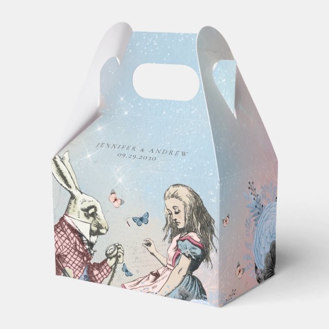 Vintage Alice In Wonderland Favor Boxes (Front Side)