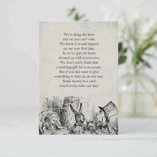 Vintage Alice in Wonderland Gift Poem (Standing Front)