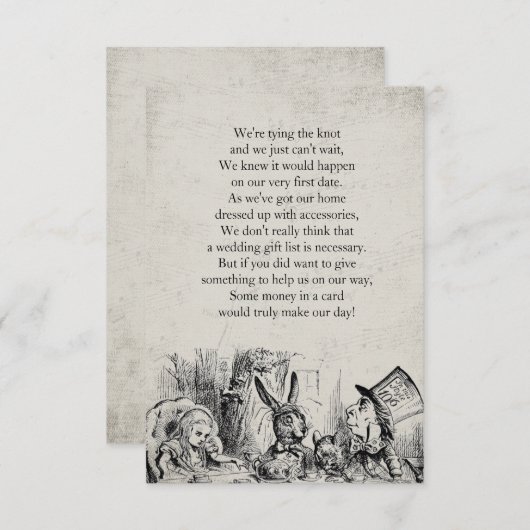 Vintage Alice in Wonderland Gift Poem (Front/Back)