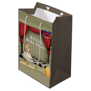 Vintage Alice In Wonderland Girl Custom Medium Gift Bag