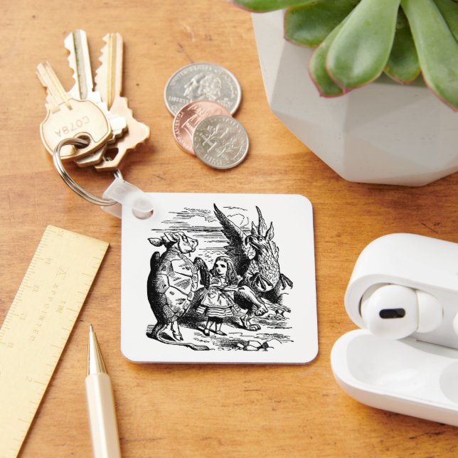 Vintage Alice in Wonderland, Gryphon, Mock Turtle Keychain (Desk)