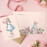 Vintage Alice In Wonderland Happy Valentine's Day Holiday Card