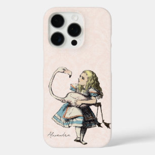 Vintage Alice In Wonderland Holding Flamingo iPhone 16 Pro Case