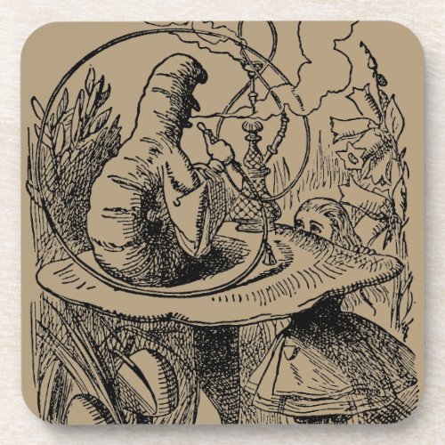 Vintage Alice in Wonderland Hookah Caterpillar Beverage Coaster