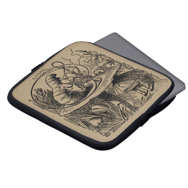 Vintage Alice in Wonderland Hookah Caterpillar Laptop Sleeve (Front Top)