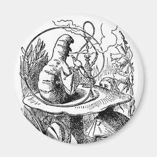 Vintage Alice in Wonderland Hookah Caterpillar Magnet