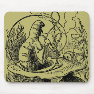 Vintage Alice in Wonderland Hookah Caterpillar Mouse Pad