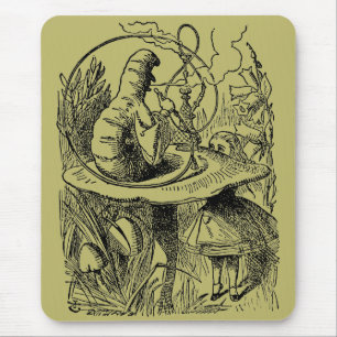 Vintage Alice in Wonderland Hookah Caterpillar Mouse Pad